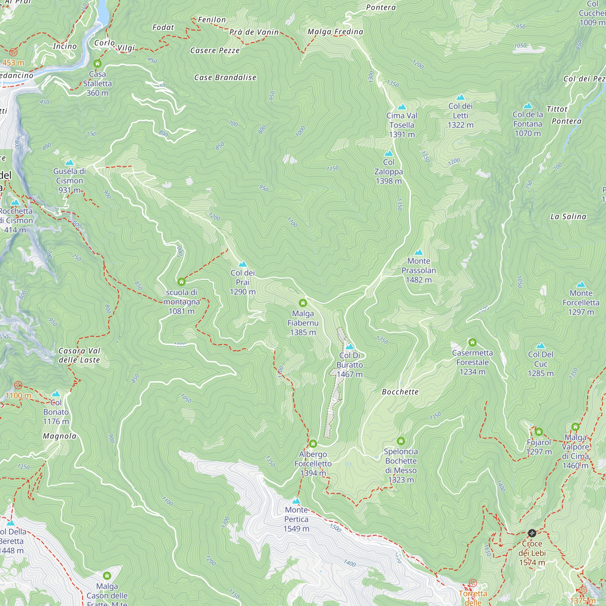 Malga Fiabernu map