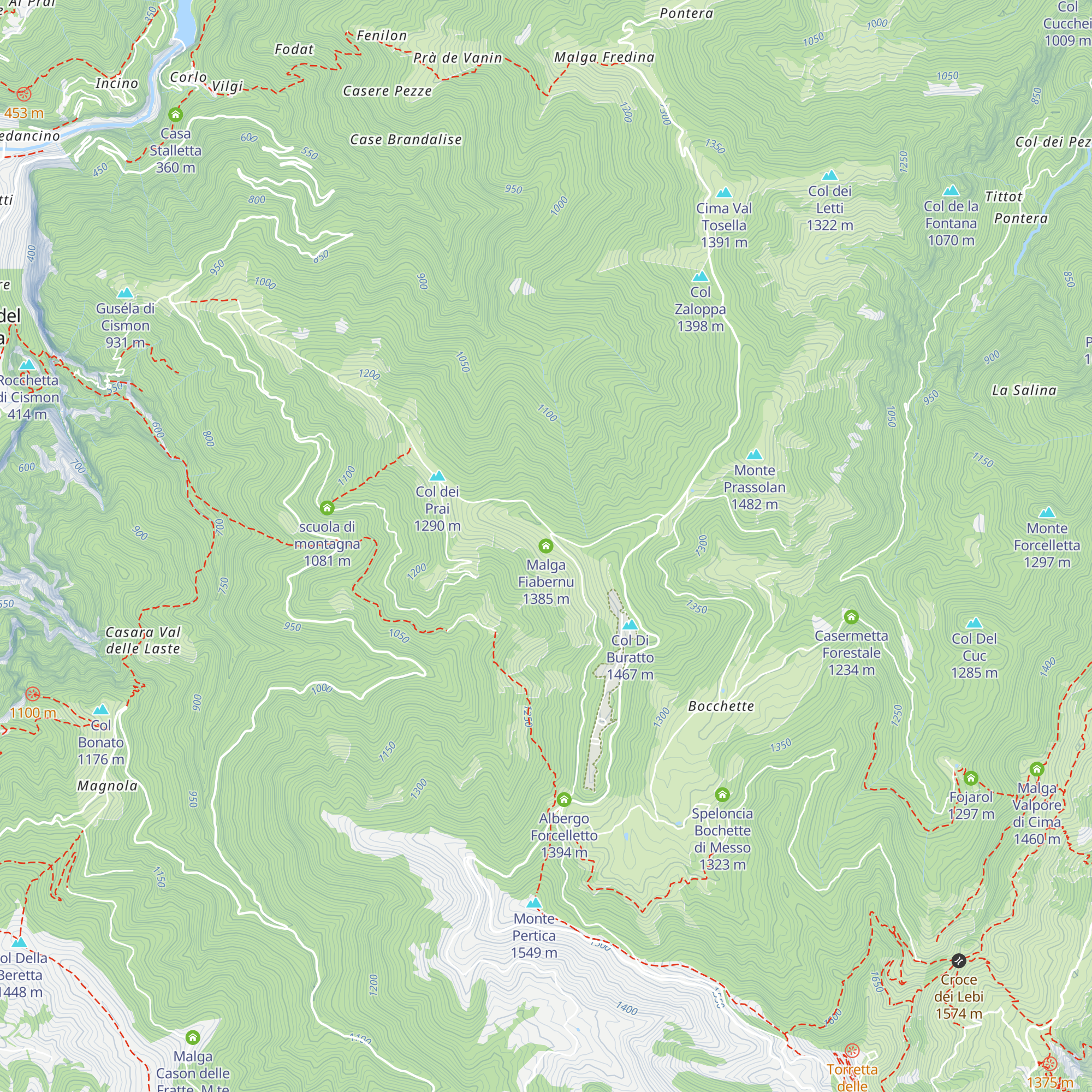 Malga Fiabernu map
