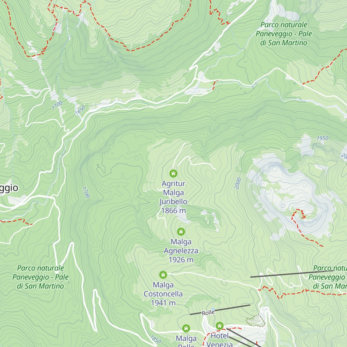 Agritur Malga Juribello map