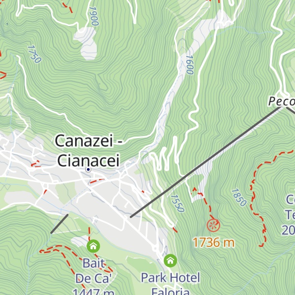 Map of Chalet Vulcano