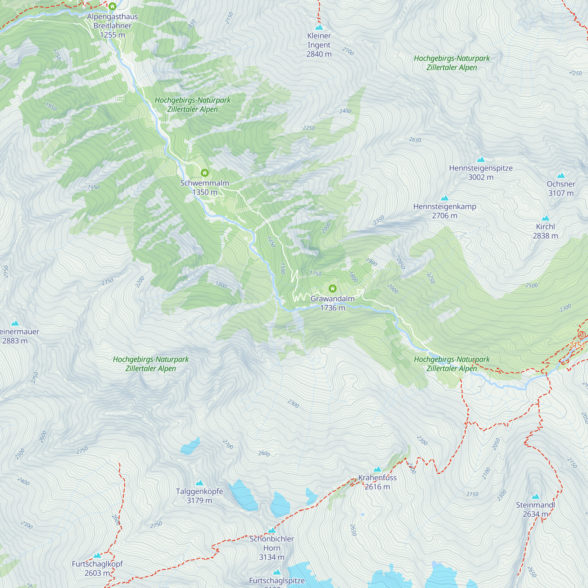 Grawandhütte map