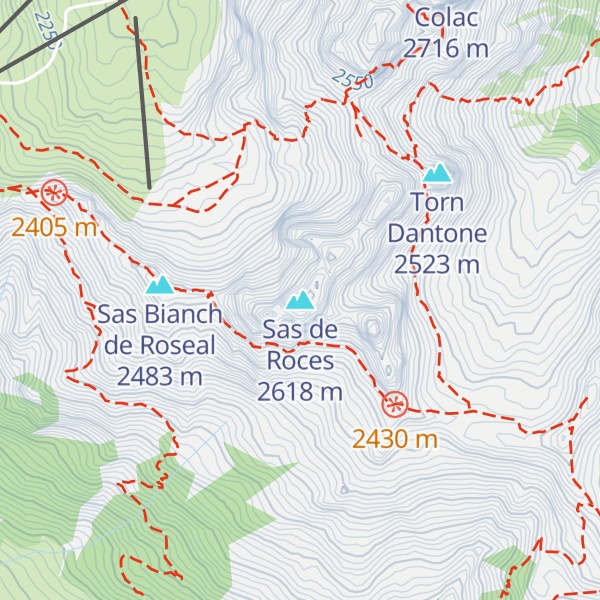 Map of Sas de Roces