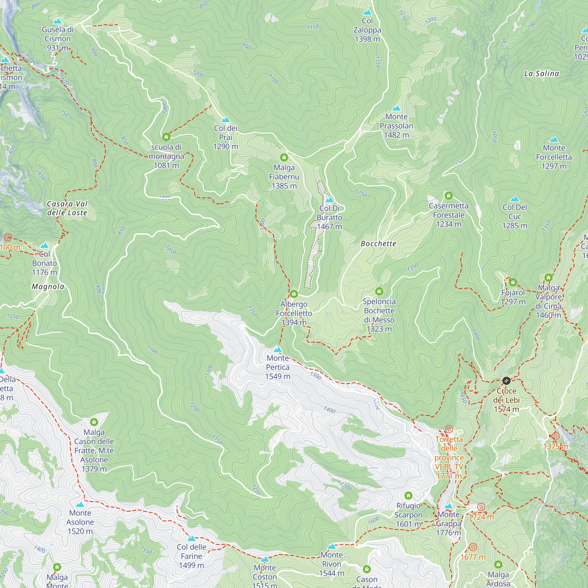 Albergo Forcelletto map