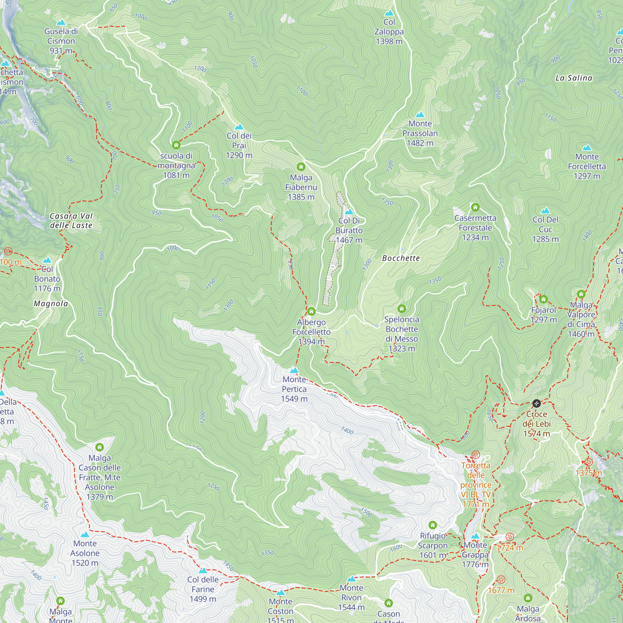 Albergo Forcelletto map