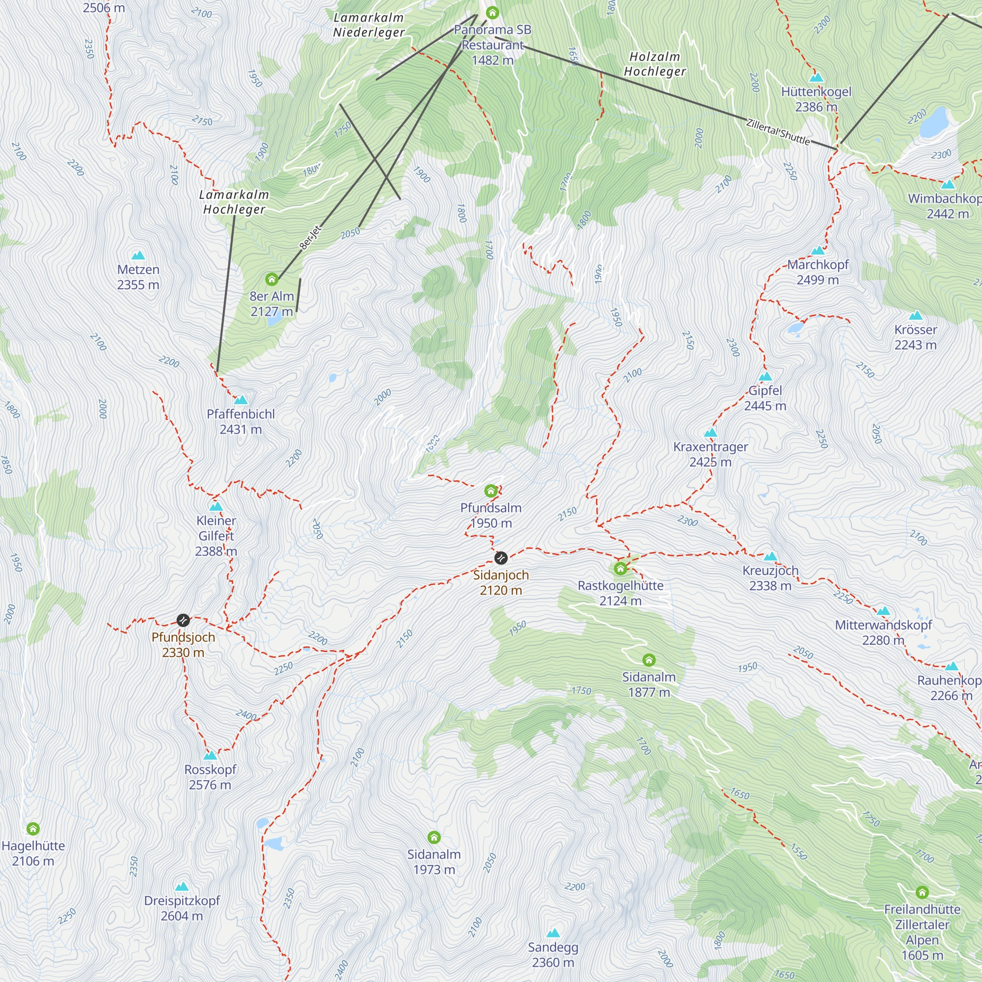 Pfundsalm map