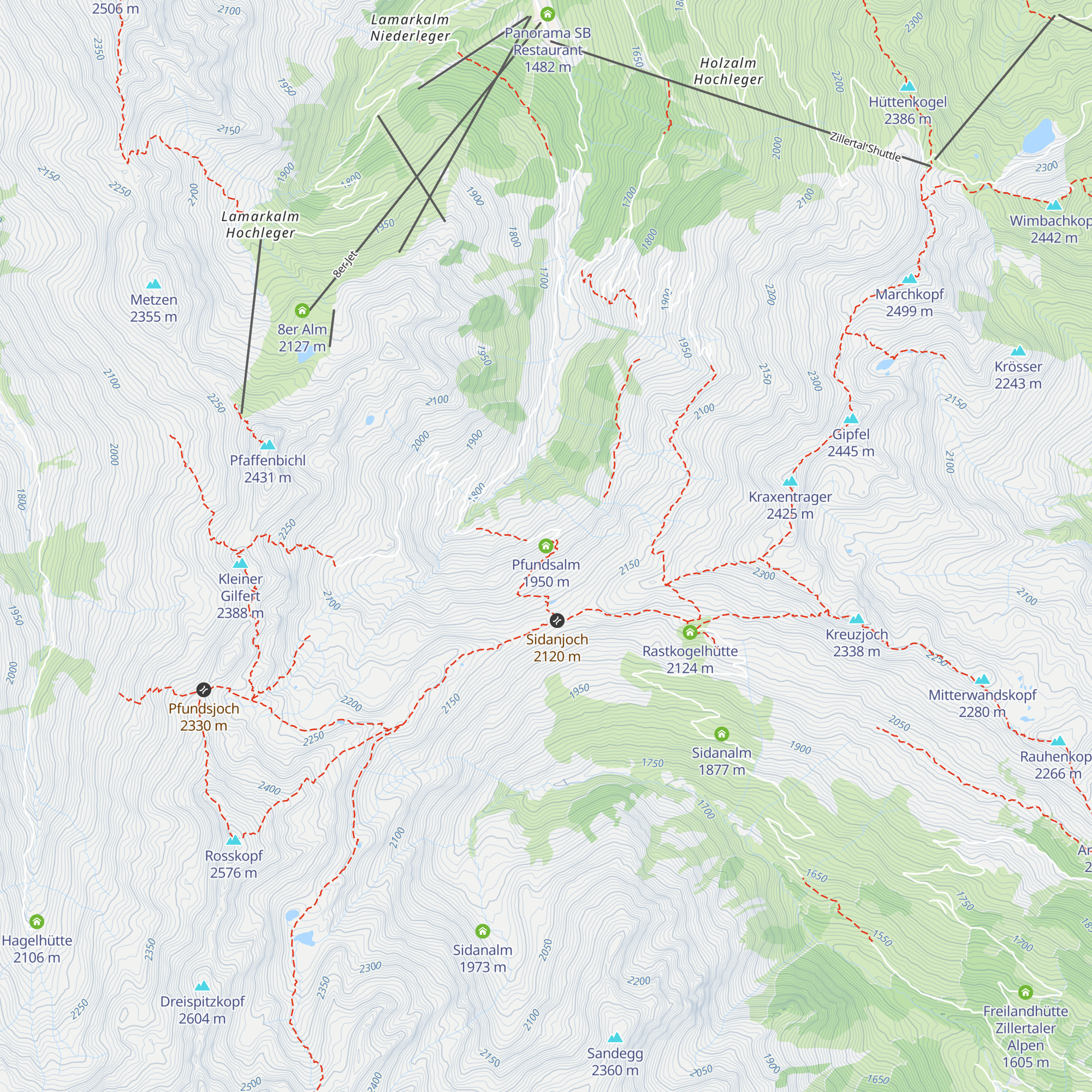 Pfundsalm map