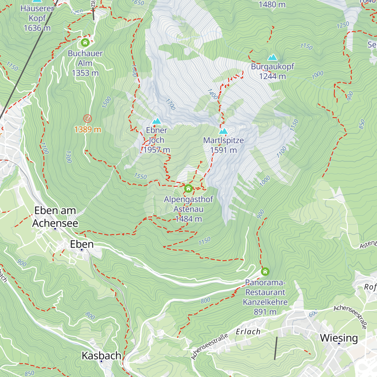 Alpengasthof Astenau map