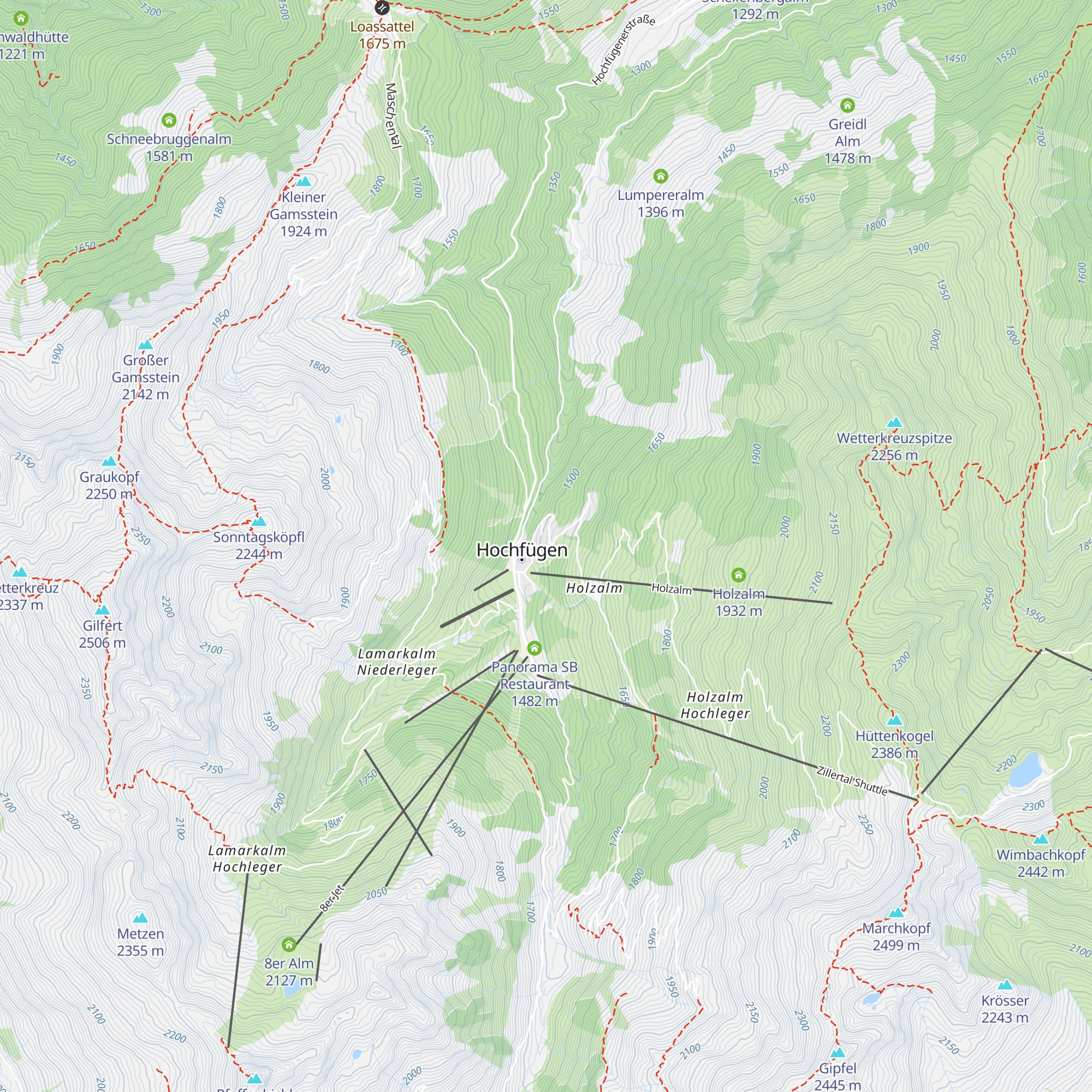 Montana Alm map