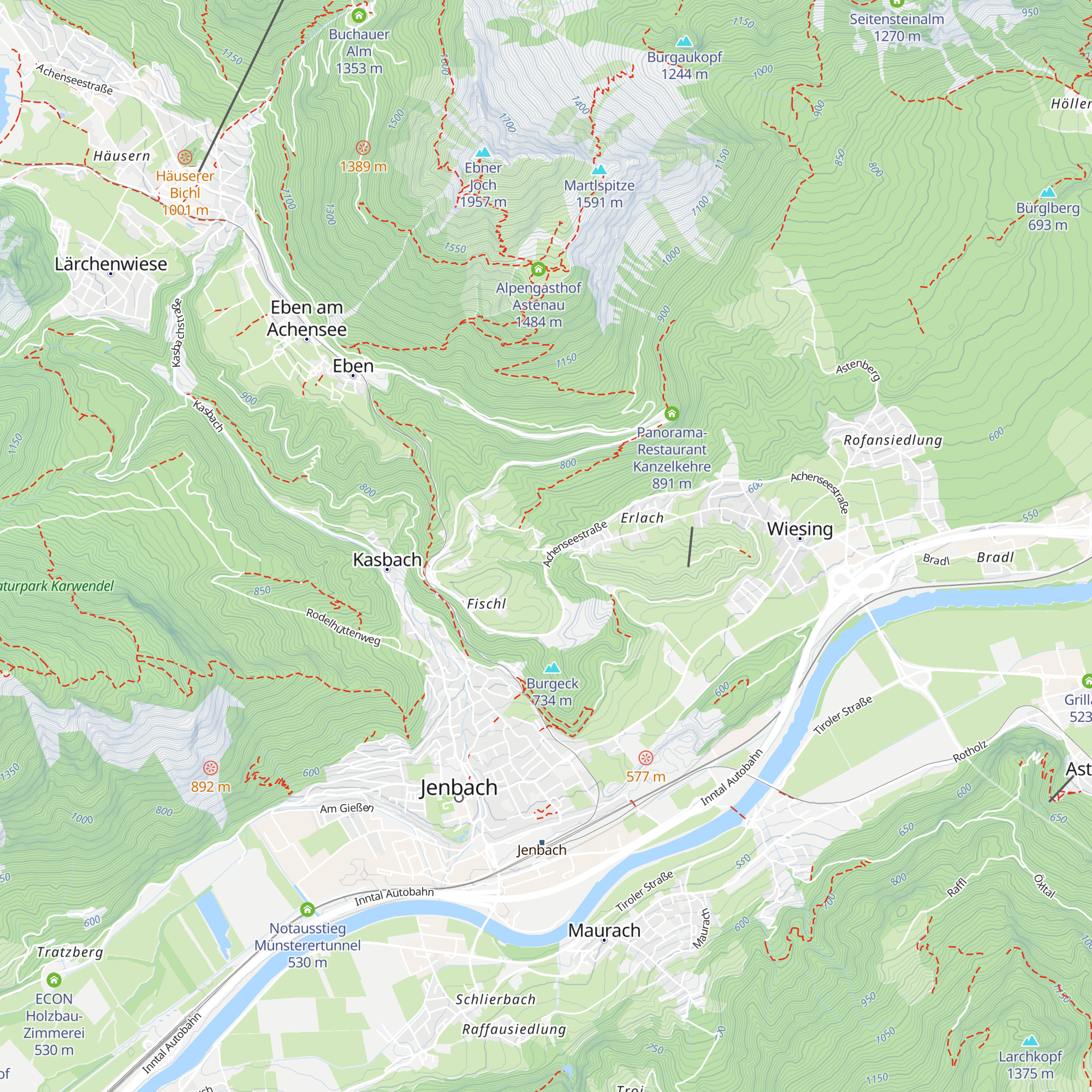 Appartements Rofan map
