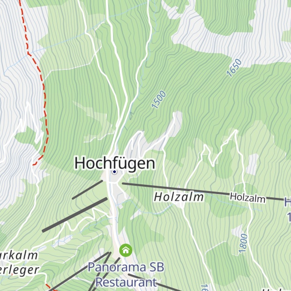 Map of Kaiser Franz Josef Hütten
