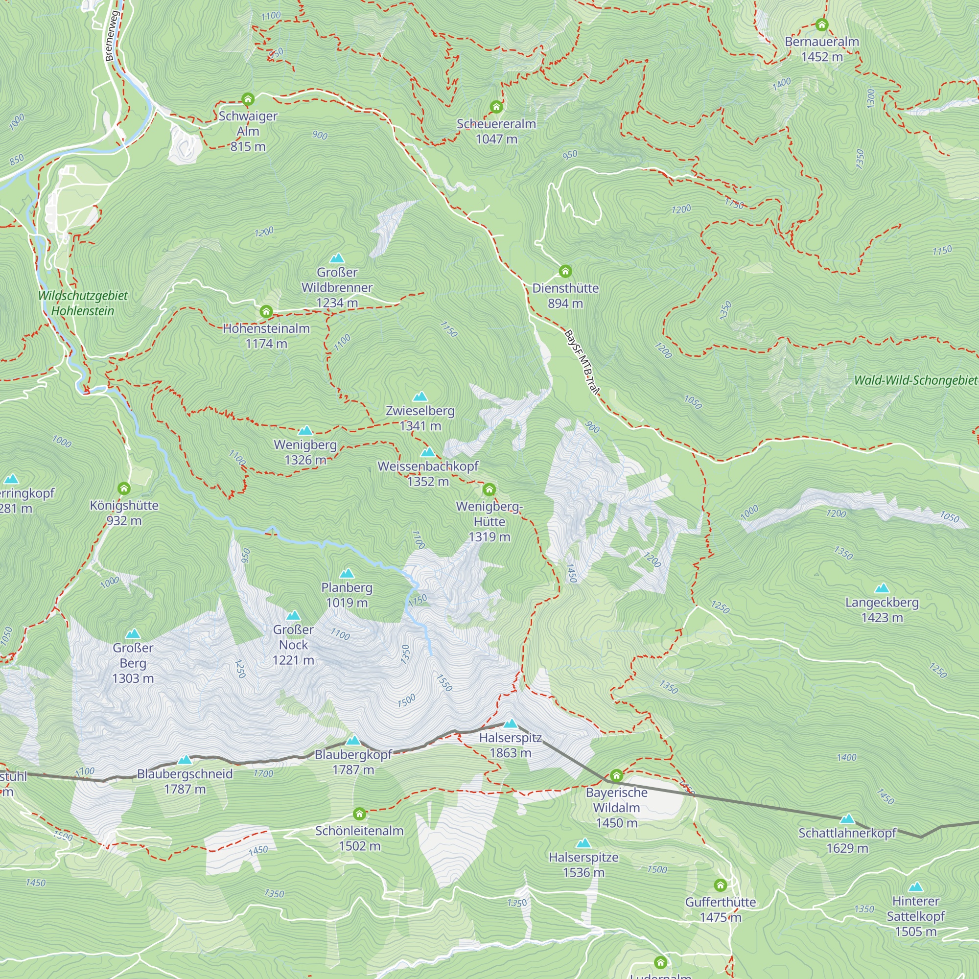 Wenigberg-Hütte map