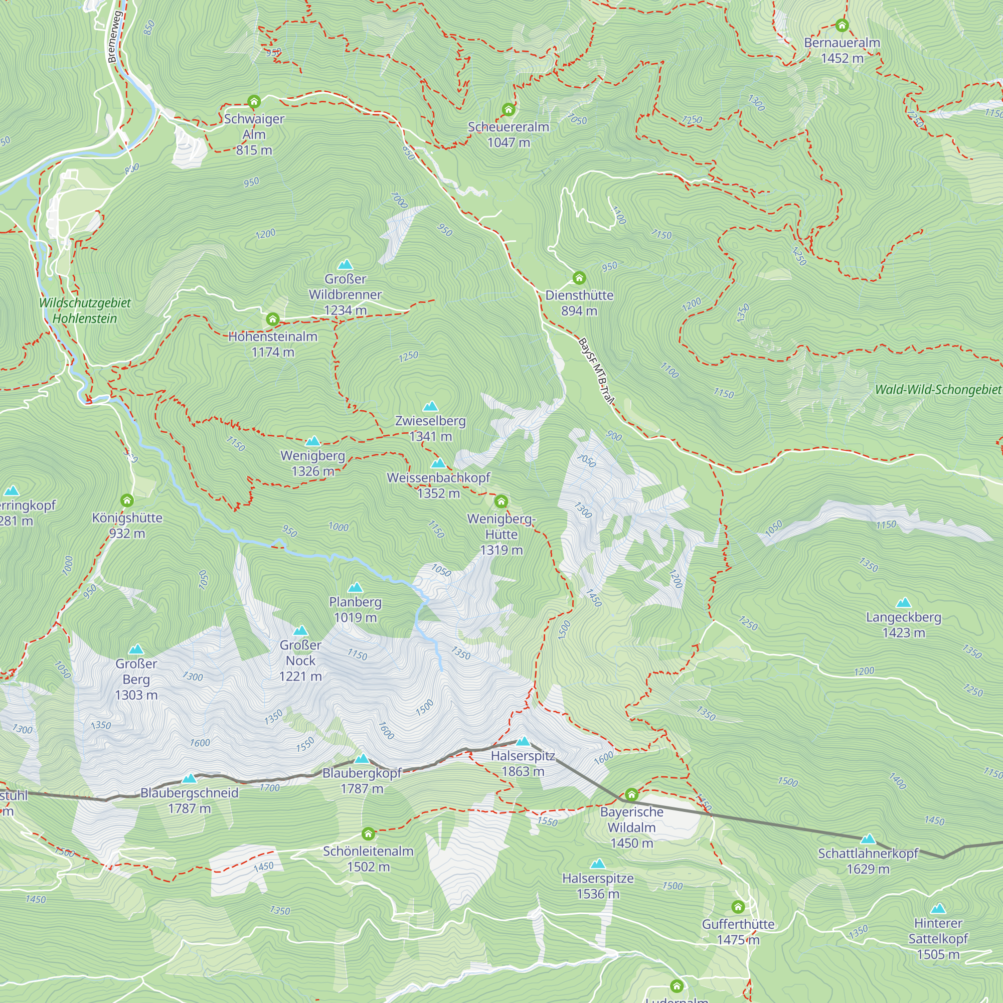 Wenigberg-Hütte map