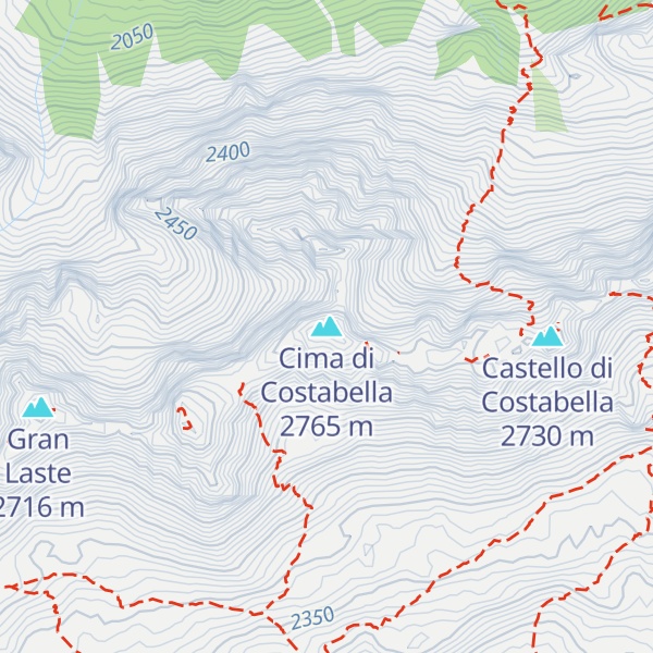 Map of Cima di Costabella