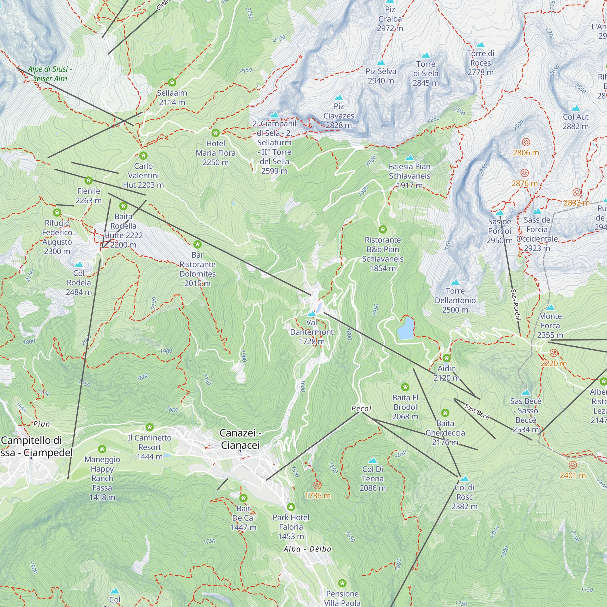 Baita Pradel map