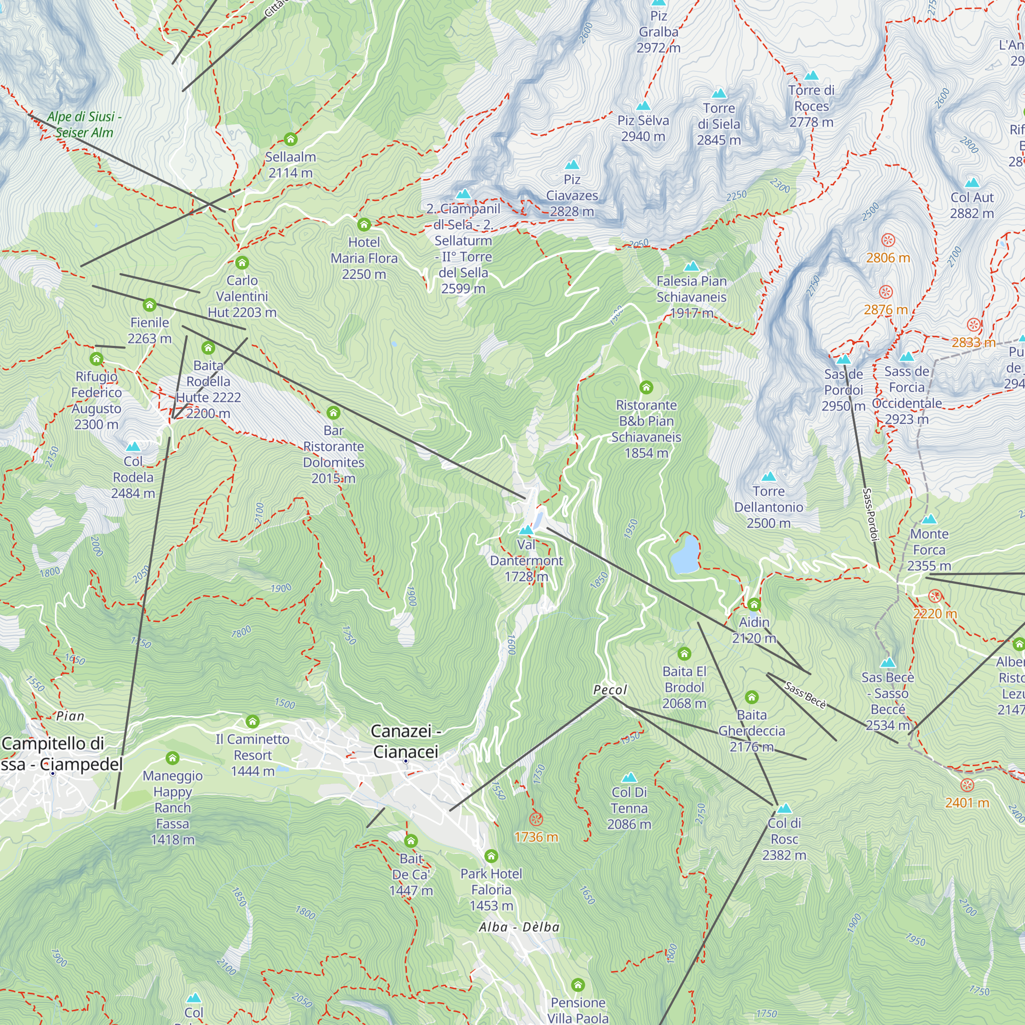 Baita Pradel map
