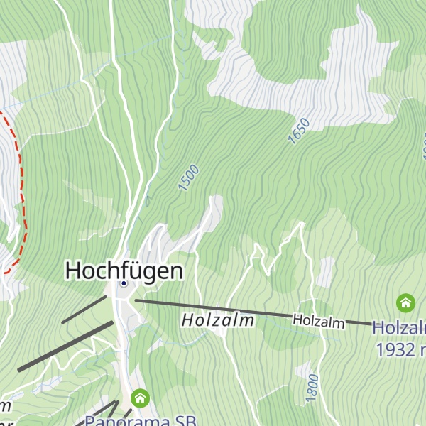 Map of Bromberghütte Hochfügen