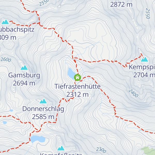 Map of Tiefrastenhütte