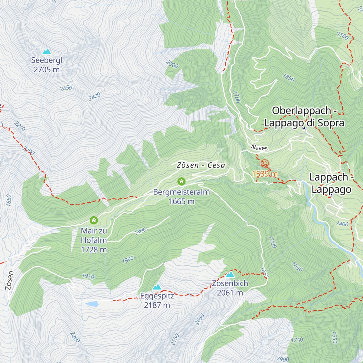 Bergmeisteralm map