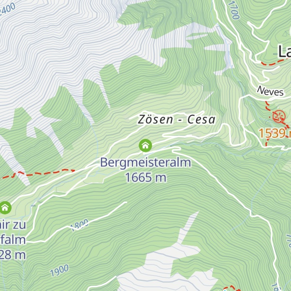 Map of Bergmeisteralm