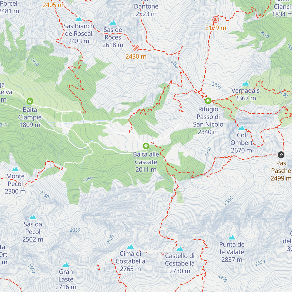 Baita alle Cascate map