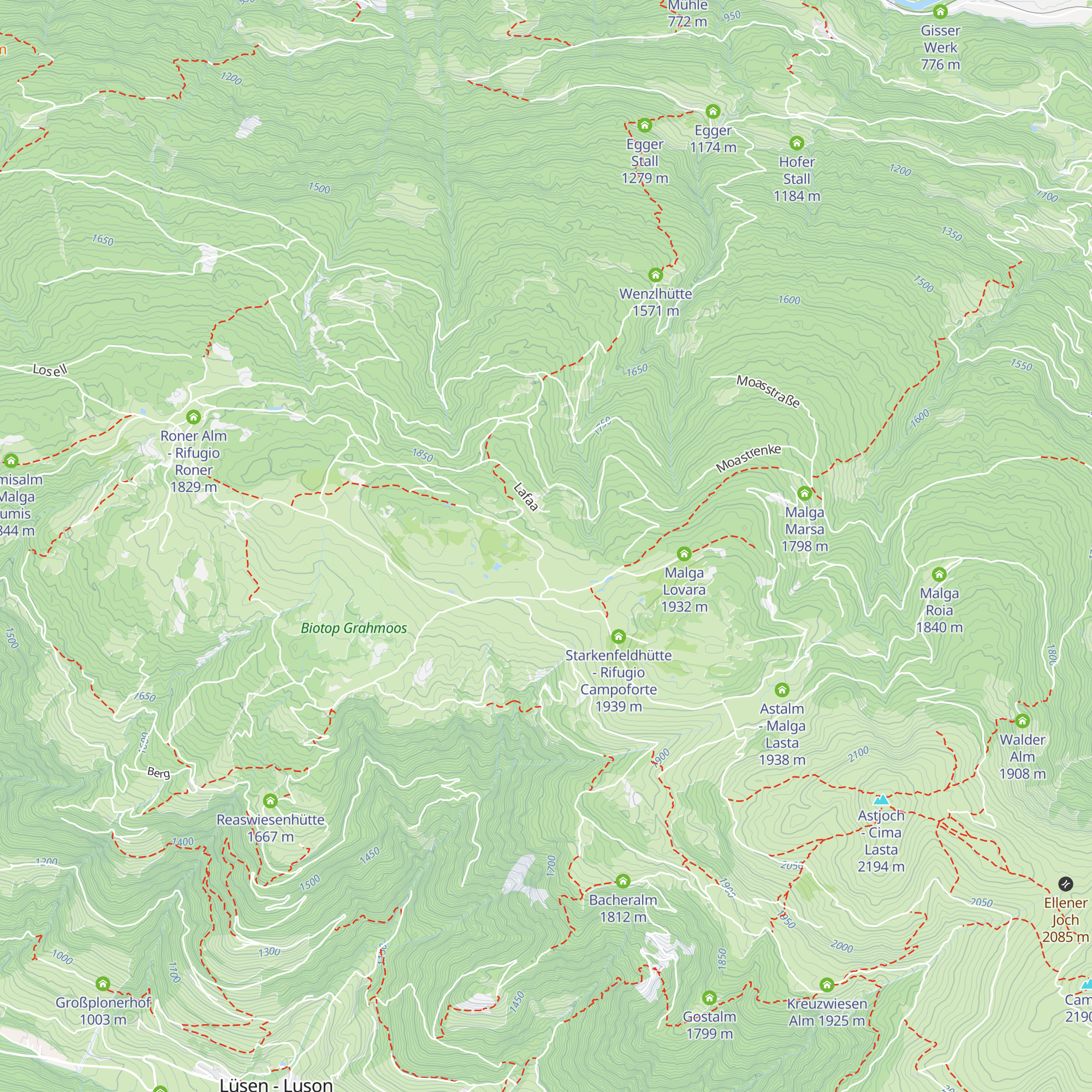 Rastnerhütte map
