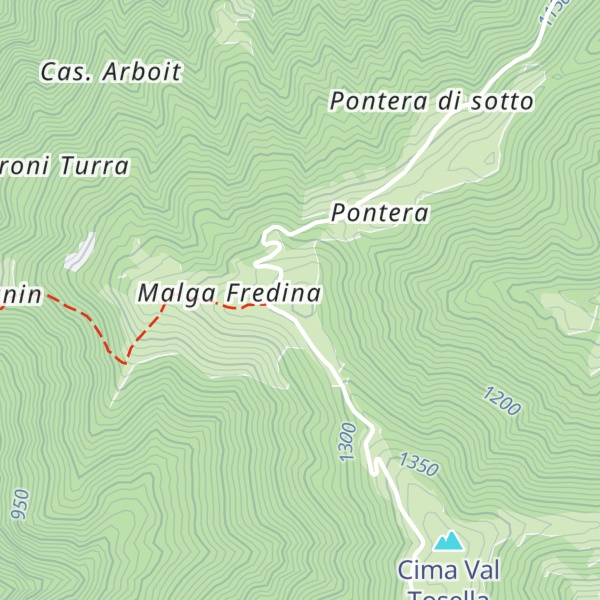 Map of Monte Fredina