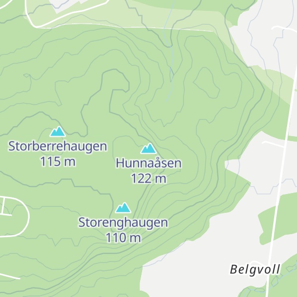 Map of Hunnaåsen