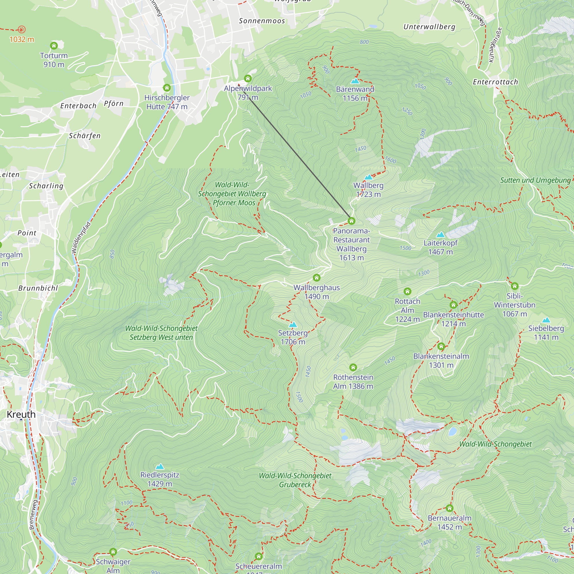 Setzberg Alm map