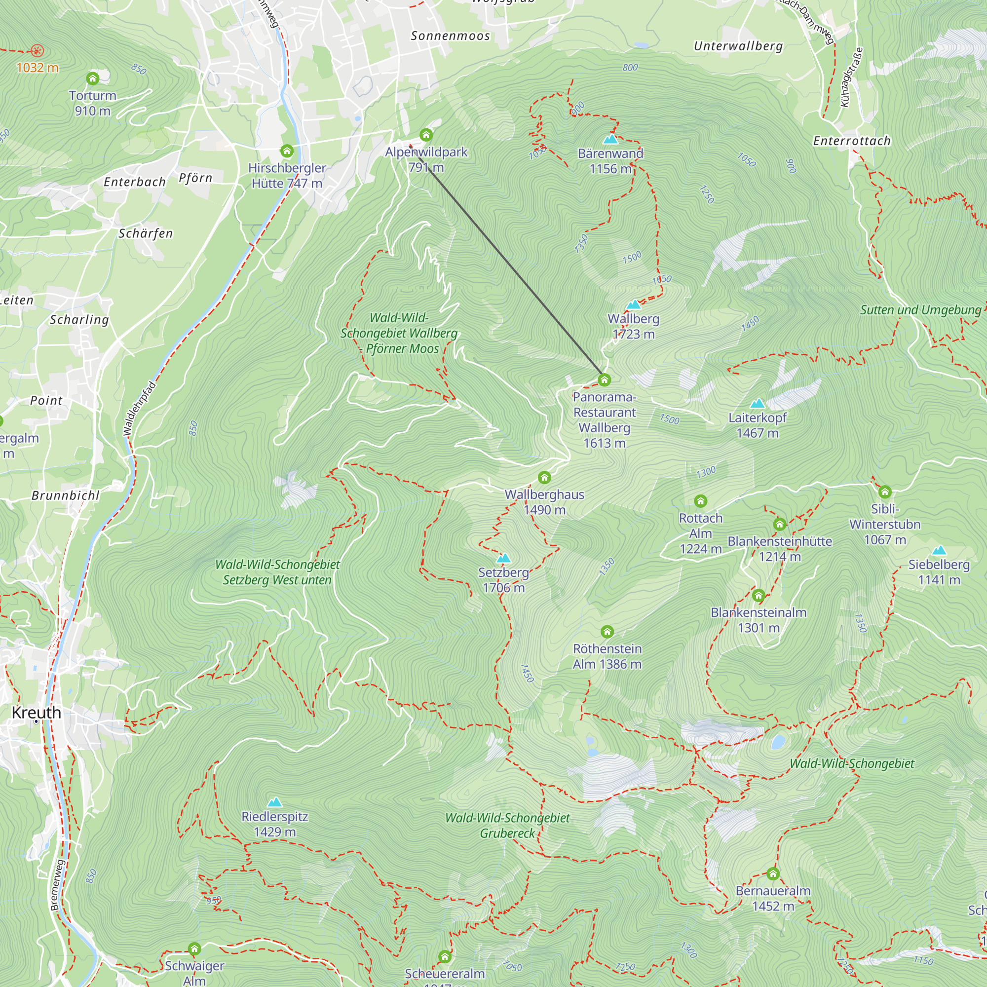Setzberg Alm map