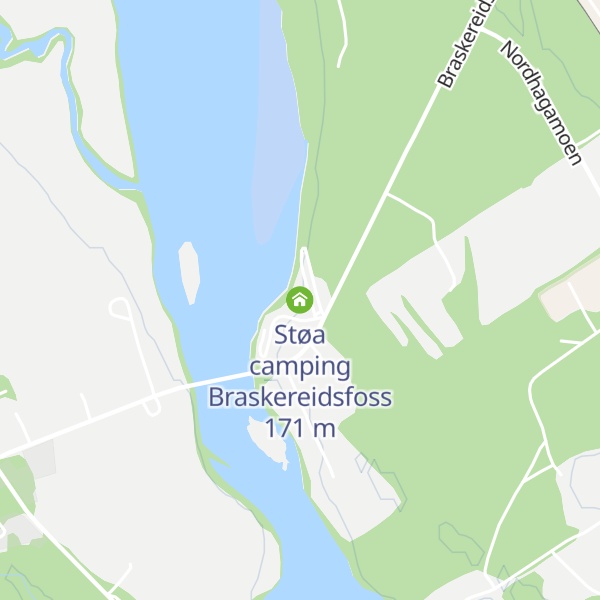 Map of Støa camping Braskereidsfoss