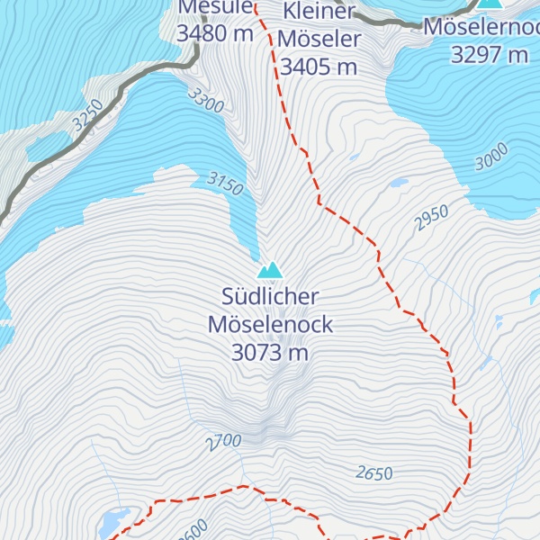 Map of Südlicher Möselenock