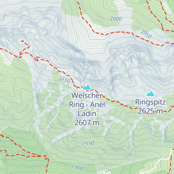 Map of Welscher Ring - Anèl Ladin