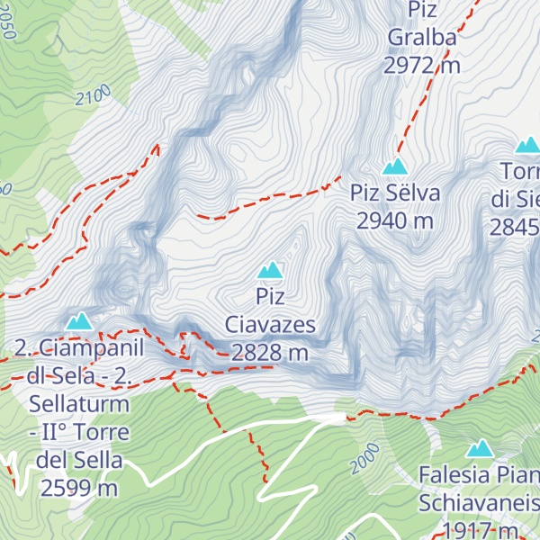 Map of Piz Ciavazes