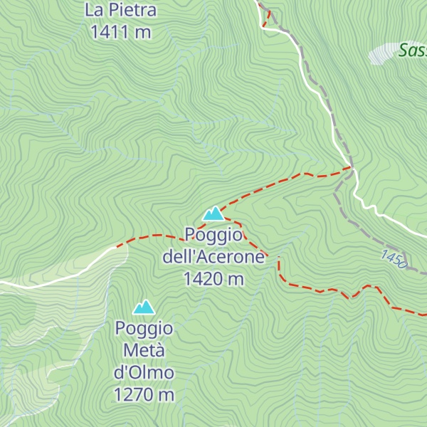 Map of Poggio dell'Acerone