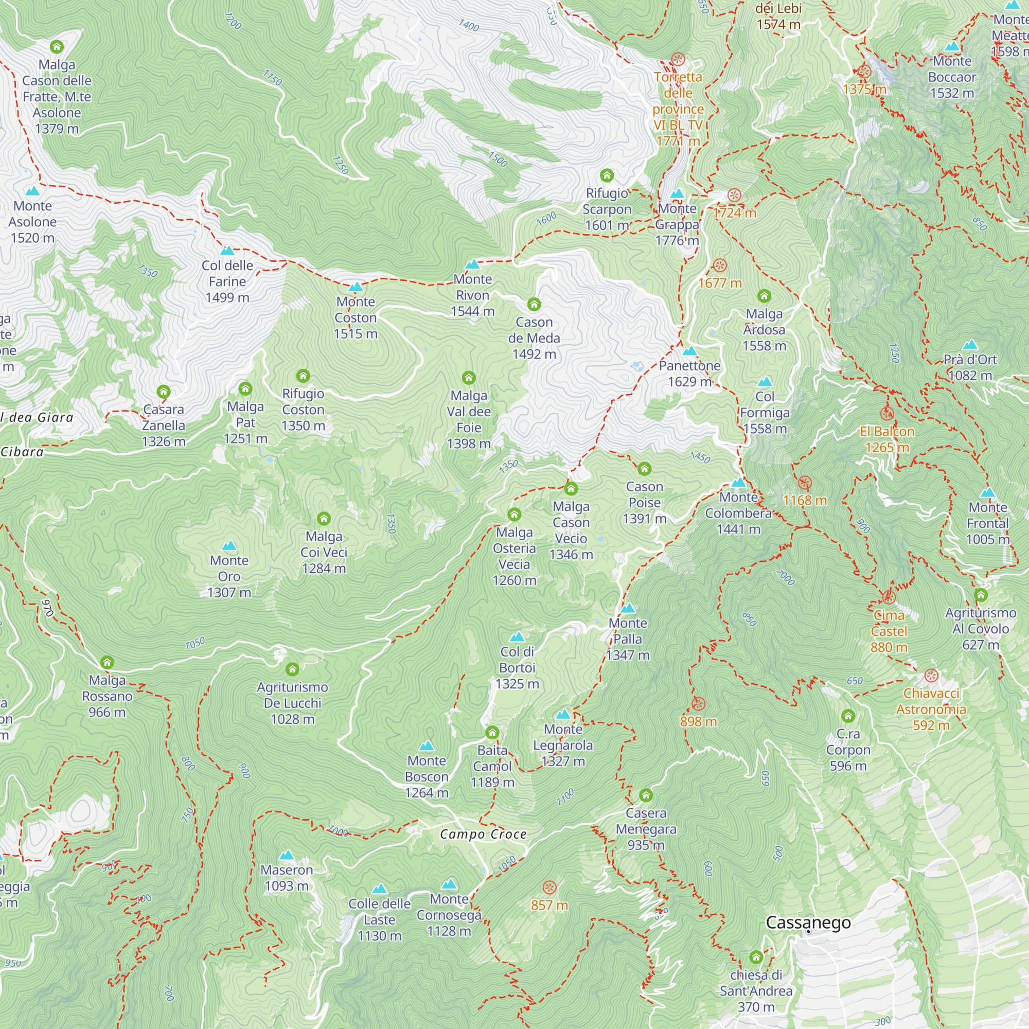 Malga Osteria Vecia map