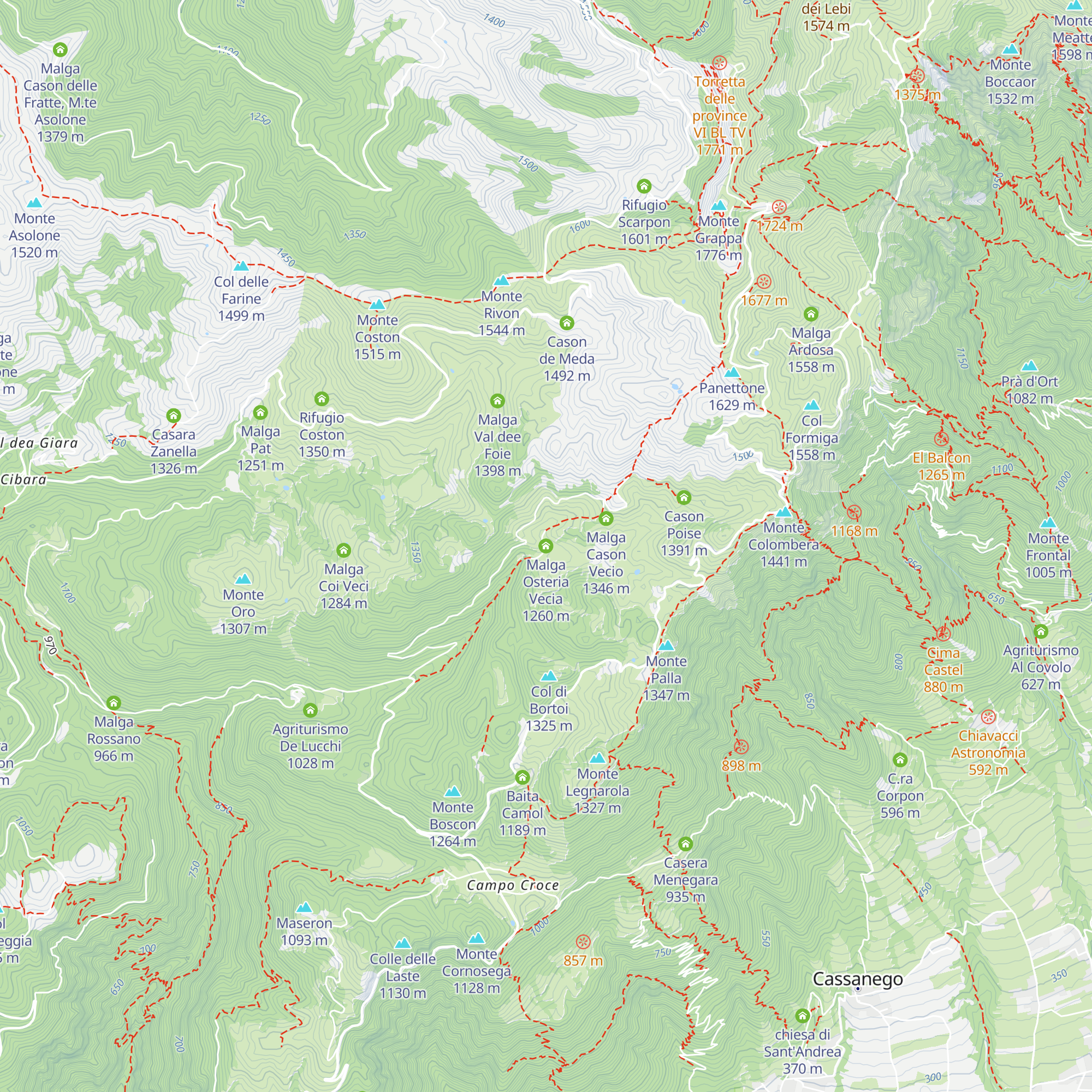 Malga Osteria Vecia map