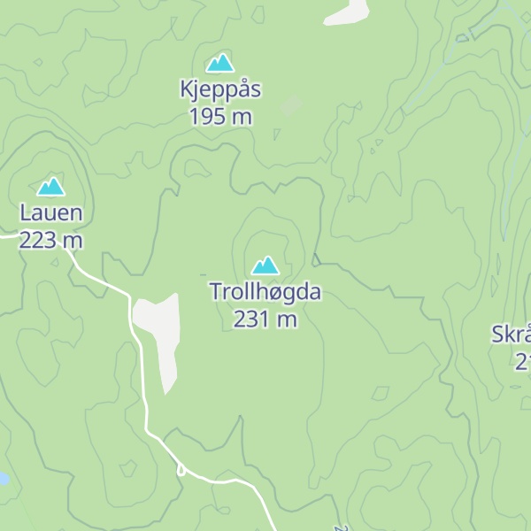 Map of Trollhøgda