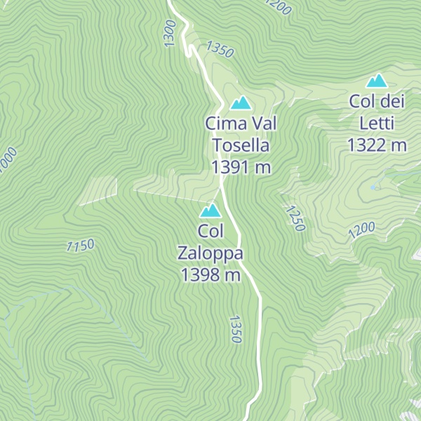 Map of Col Zaloppa