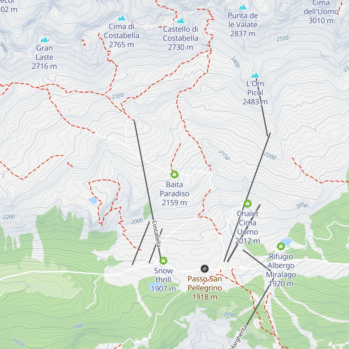 Baita Paradiso map