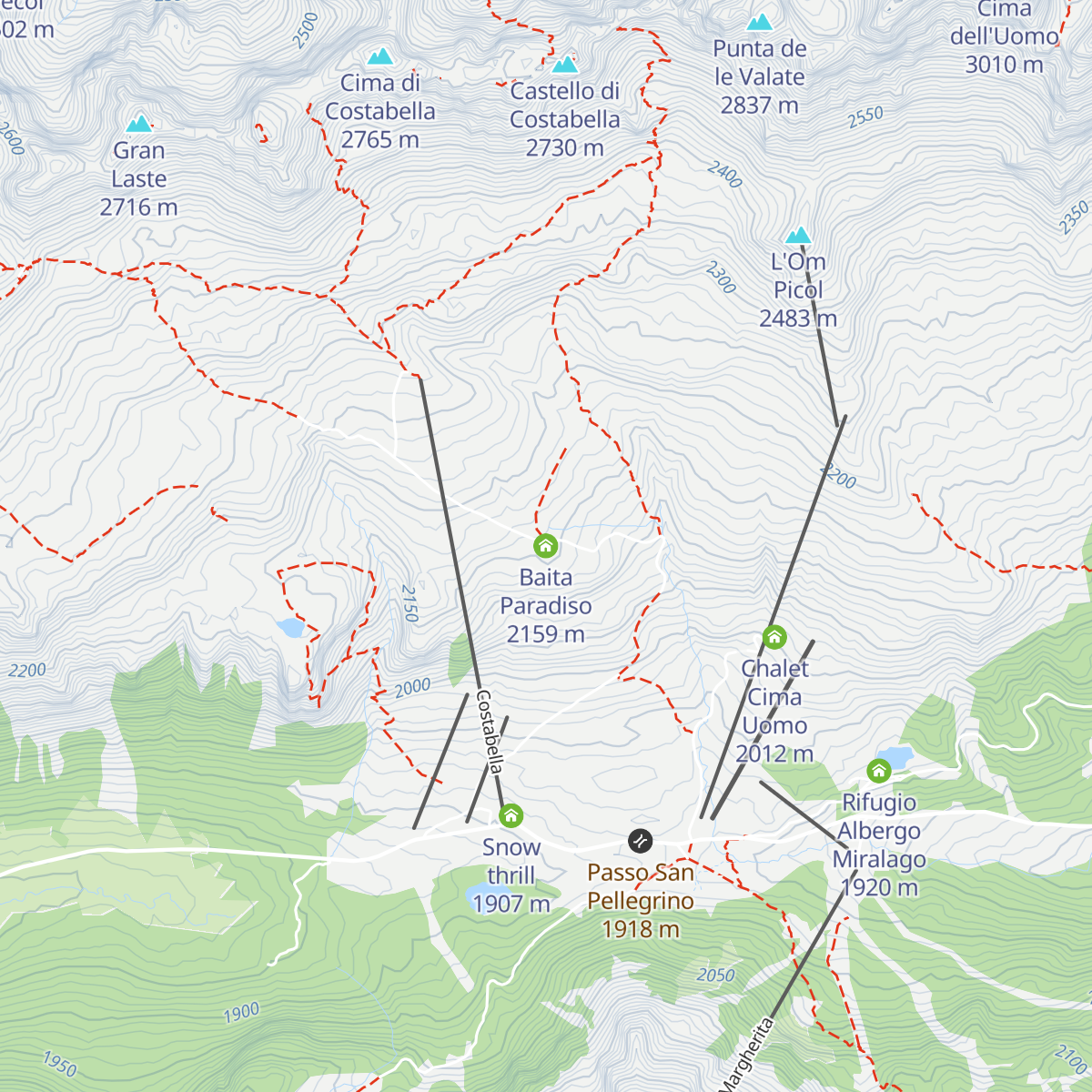 Baita Paradiso map