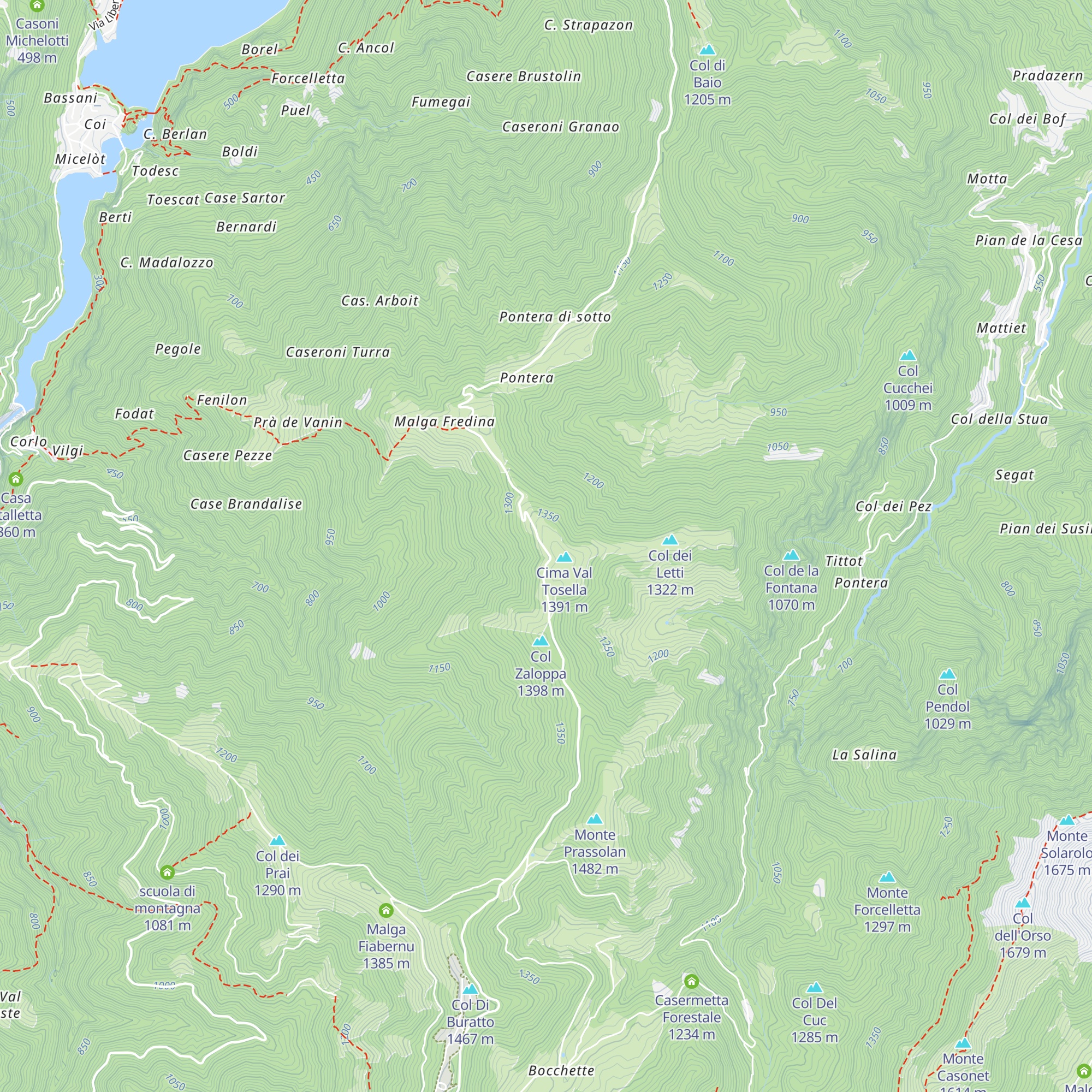 Rifugio Val Tosella map