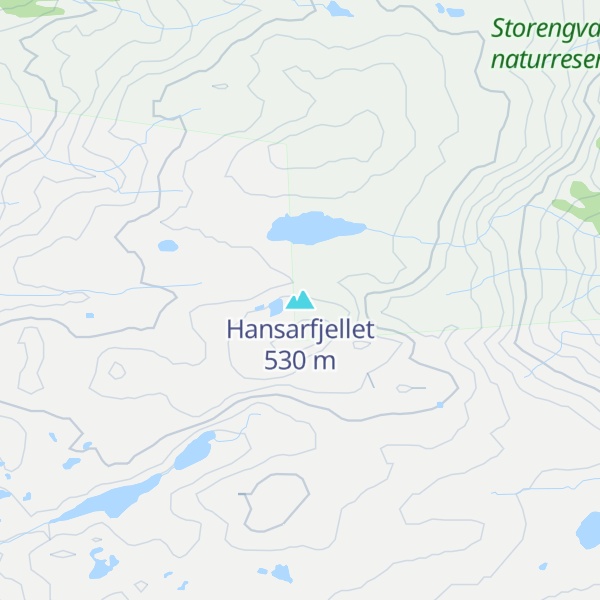Map of Hansarfjellet