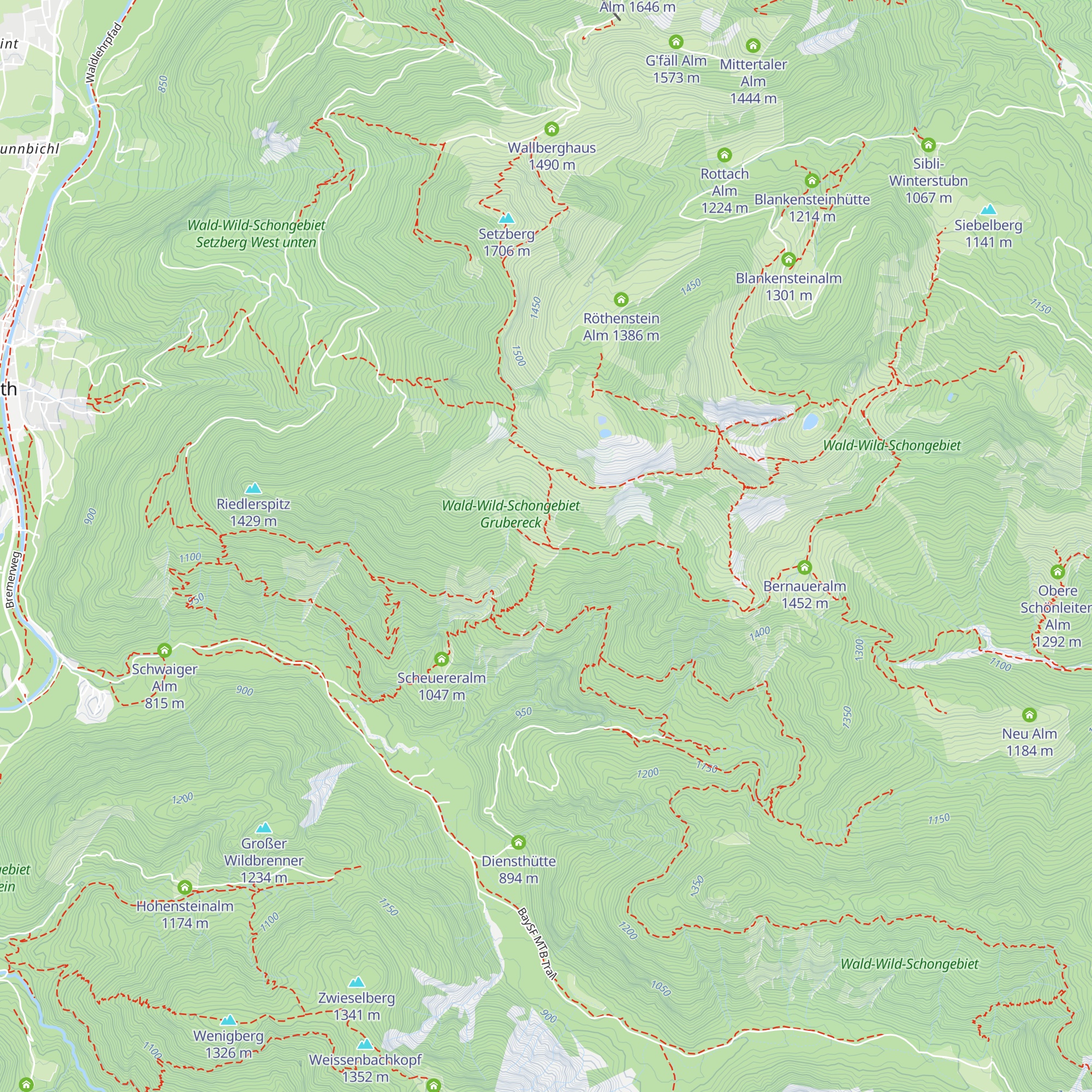 Ableiten Alm map