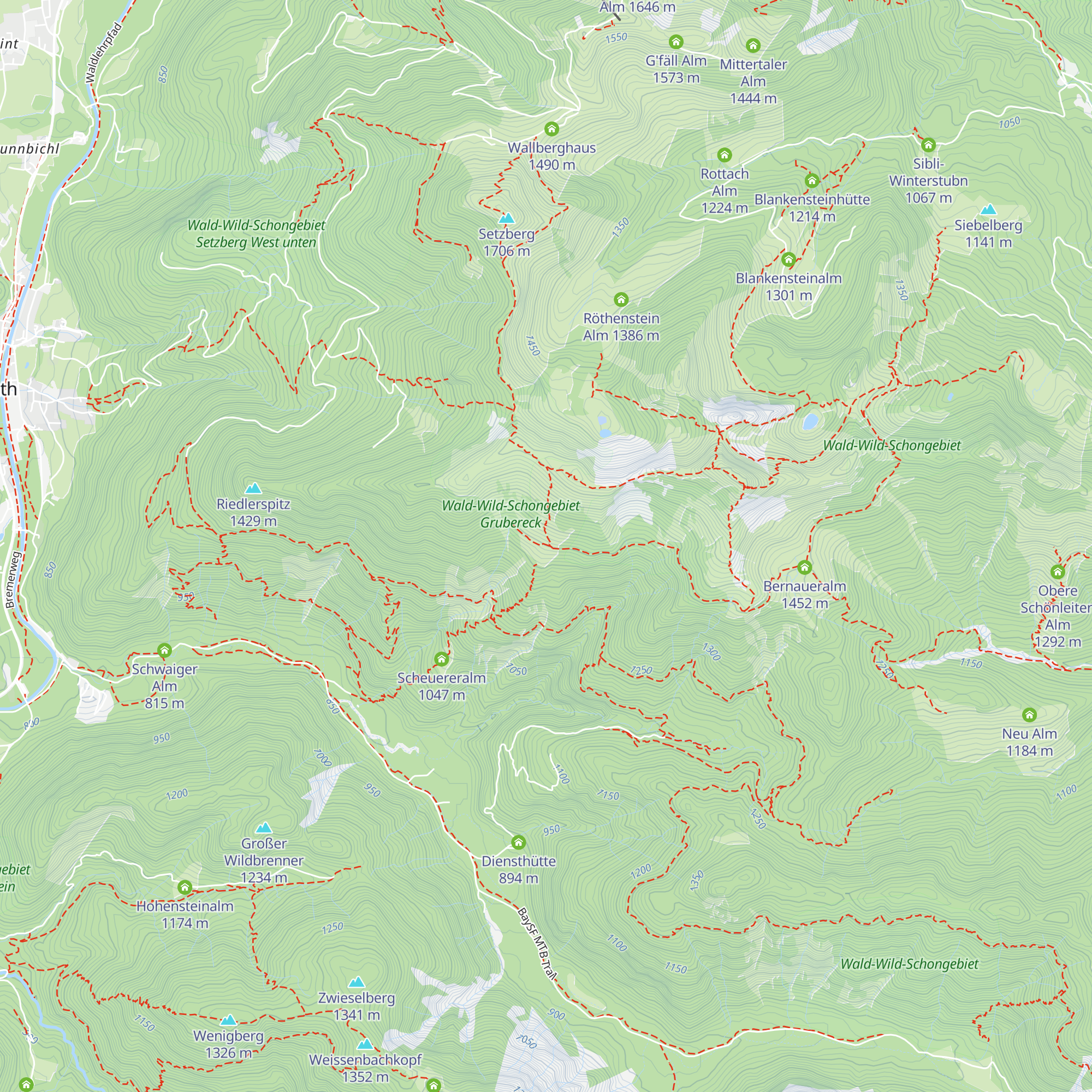 Ableiten Alm map