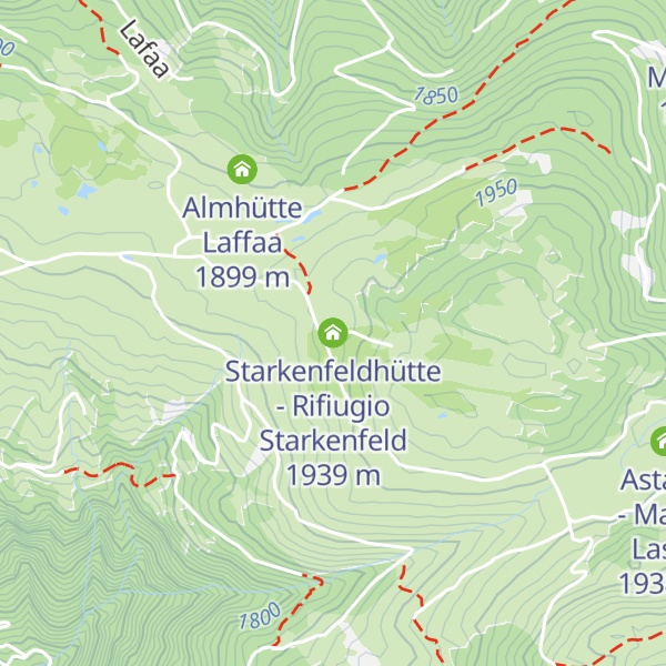 Map of Starkenfeldhütte - Rifiugio Starkenfeld