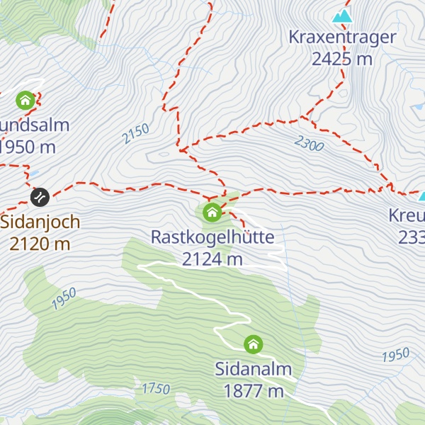 Map of Rastkogelhütte
