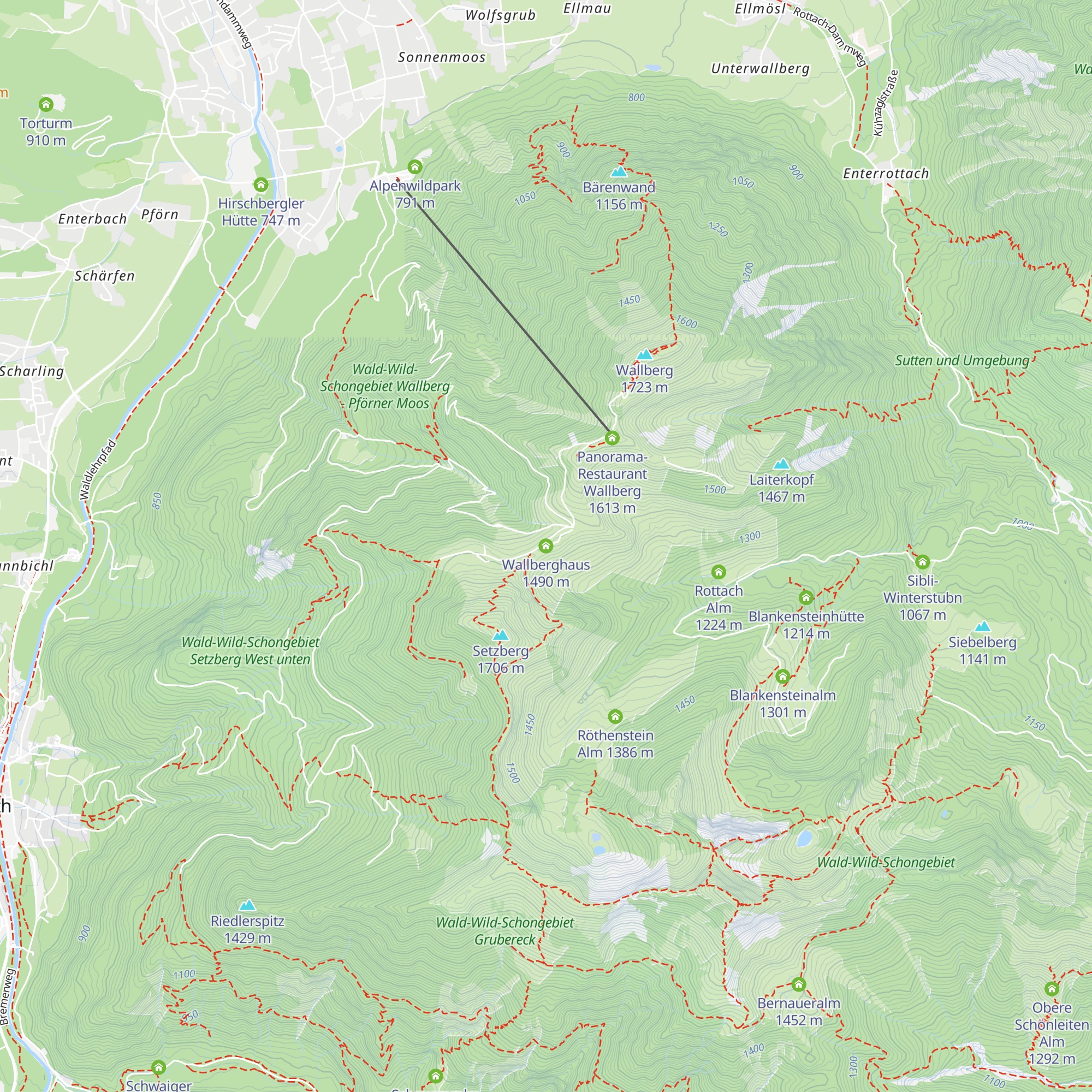 Wallberghaus map