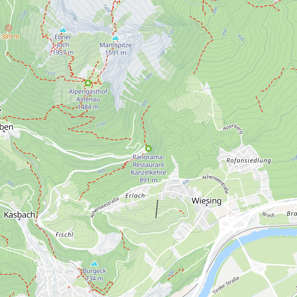 Panorama-Restaurant Kanzelkehre map