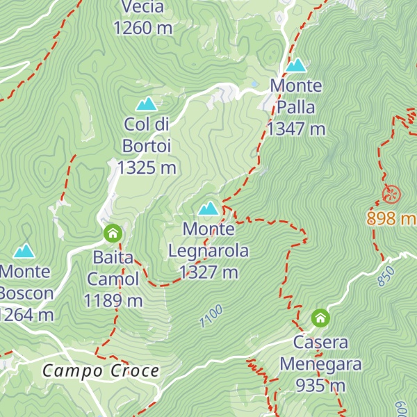 Map of Monte Legnarola
