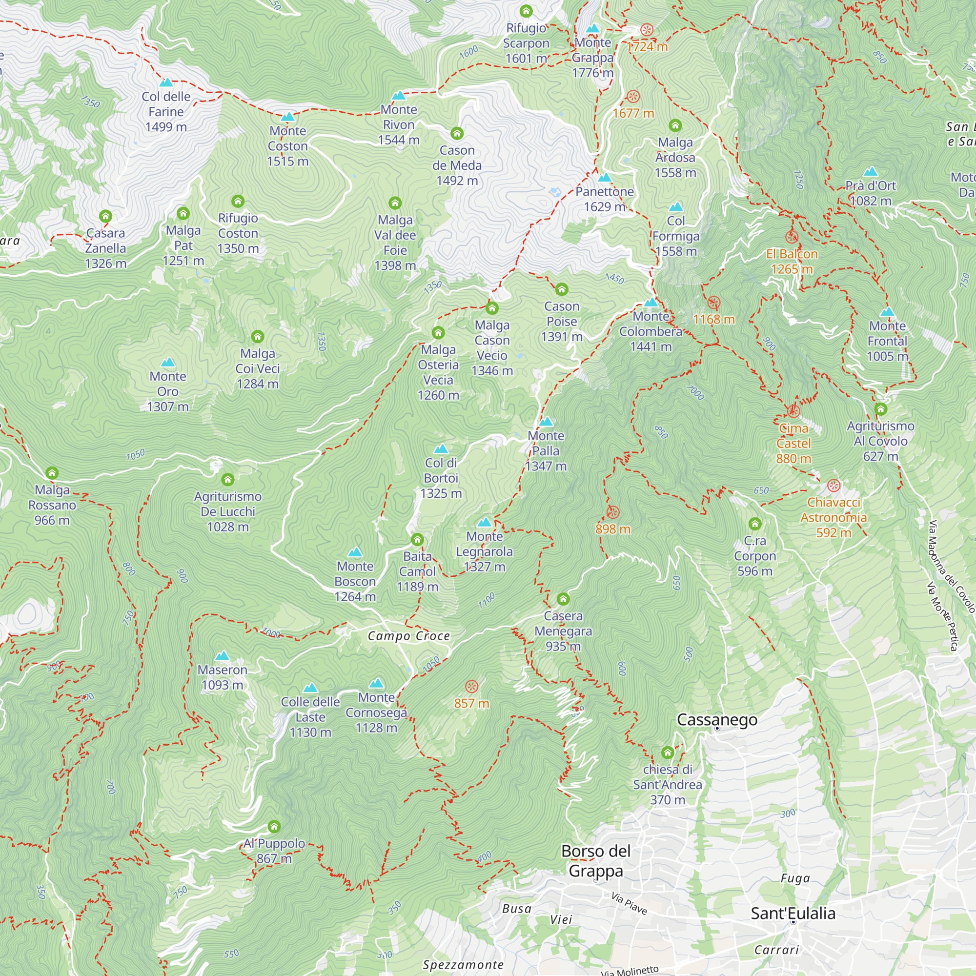 Malga Camol map